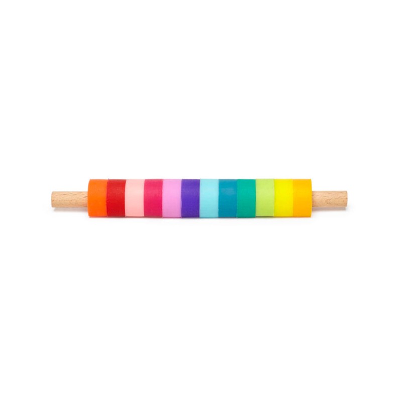 kikkerland identificador de bebidas arcoiris 12 pza BA86