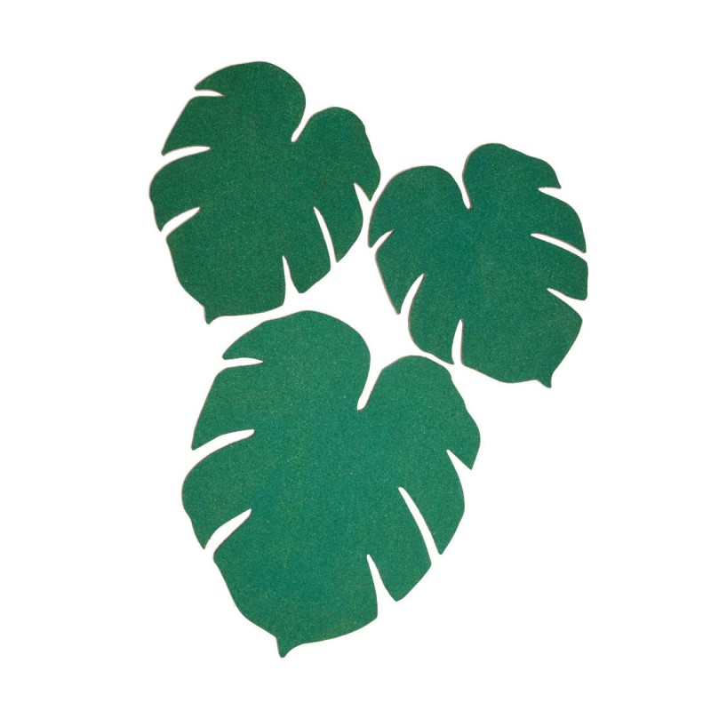 Kikkerland pizarrones d/corcho hoja monstera 3 pzas MH79
