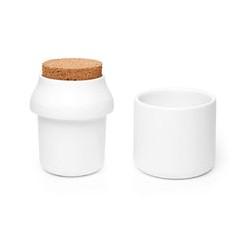 Kikkerland molinillo de hierbas y frasco blanco gde CU181L-WH