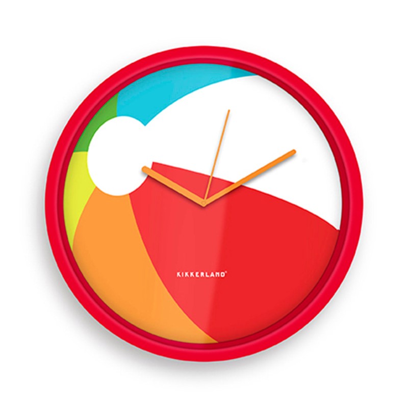 Kikkerland reloj de pared pelota de playa CL54