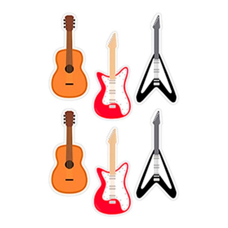 Kikkerland magnetos de vinil guitarras 6 pzas MG69
