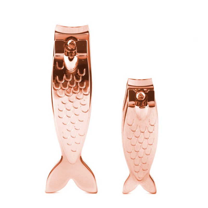 Kikkerland cortauñas pescado cobre 2 pzas MN65CP