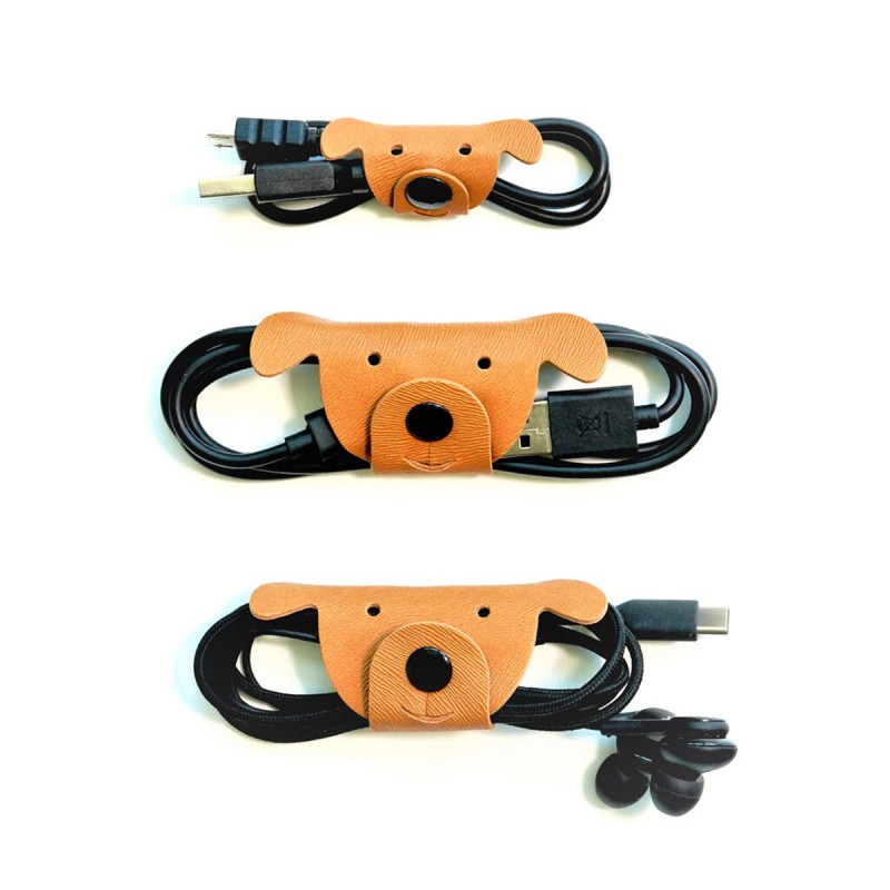 Kikkerland juego de 3 sujetadores de cable perro US221