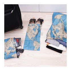 Kikkerland bolsas para ropa sucia mapa 4 pzas LB10