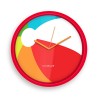 Kikkerland reloj de pared pelota de playa CL54
